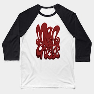 Manchester lettering - chile oil red Baseball T-Shirt